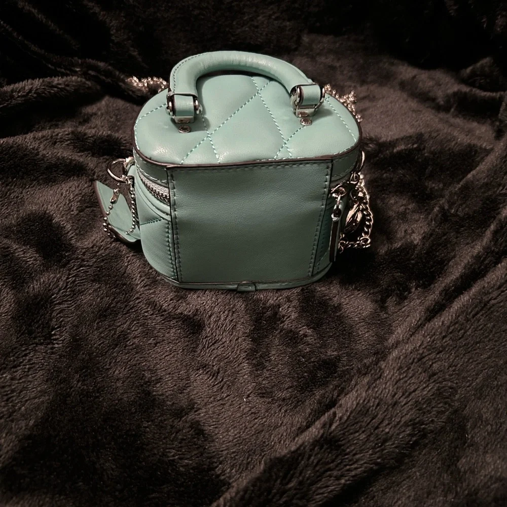 Coach Mini Bag in Teal with Silver Accents - Picture 3 of 11